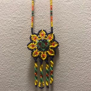 Handcrafted flower necklace